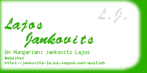 lajos jankovits business card